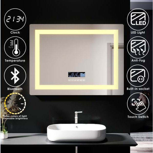 Нагретое загоренное зеркало Bathroom СИД с Bluetooth 600*800 700*900 750*1000